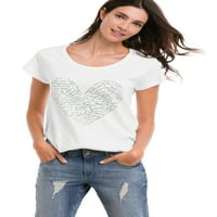 Ženska majica s okruglim vratom s grafičkim printom