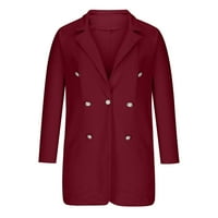 Modni Ženski topli kaput, kardigan, zimska jednobojna gornja odjeća s dugim rukavima, 96,4491175