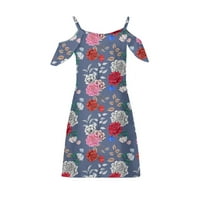 Ženska modna ljetna Mini haljina, ležerna Haljina Za plažu s izrezima i printom, kratka Maturalna Haljina,svijetloljubičasta