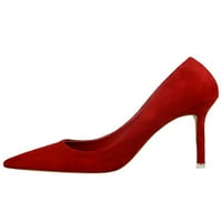 Ženske udobne lagane cipele s visokom potpeticom otporne na klizanje 8,5 crvene večernje pumpe