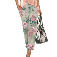 Ženske ljetne hlače širokog kroja u boemskom stilu, Ležerne hlače s džepovima