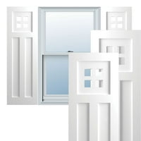 Ekena Millwork 18 W 70 H TRUE FIT PVC SAN ANTONIO MISION STIL STIEKT FIKSNI BOLES TREBA, WHITE