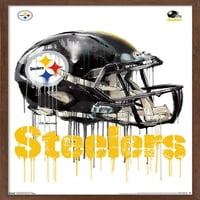 Pittsburgh Steelers-plakat na zidu s kapaljkom, 22.375 34