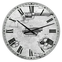 Dizajnerski veliki sivi analogni moderni zidni sat za okruglu kućicu, 925141-923