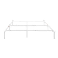 Osnove 12 Podesivi metalni platformni okvir kreveta, bijeli, blizanac - kralj