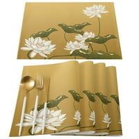 4 seta kineskog lotosovog slikarstva stolna prostirka za blagovaonski stol Kuhinjski pribor posteljina Podmetači za podmetače za