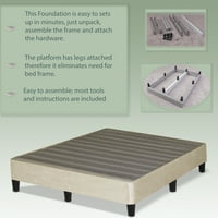 Gowtun, platformski krevet za madrac, eliminirajte potrebu za okvirom BO proljeća i kreveta, 75 30