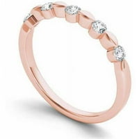 Zaručnički prsten od ružičastog zlata s dijamantom od 14 karata