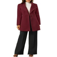 Jedinstveni prijedlozi Ženski kaput s uspravnim ovratnikom, remenom i kosim džepovima sprijeda, kaput s dugim rukavima