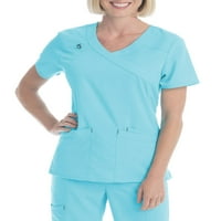 Scrubstar ženska premium kolekcija Rayon Mock Wrap Scrub vrh