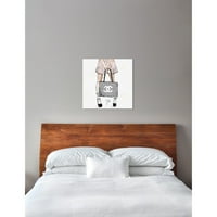 Wynwood Studio Mode and Glam Wall Art Canvas Otisci 'PILY MONTIEL - TUGE TWEED GIRL ROSE - Siva, ružičasta