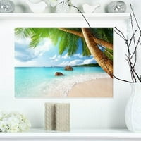 DesignArt 'Praslin Island Seychelles Beach' Seashore Photo Canvas Print