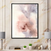 DesignArt 'Pastel Sažetak s ružičastom plavom bež i crvenim mrljama' moderno uokvirena platna zidna umjetnička tiska