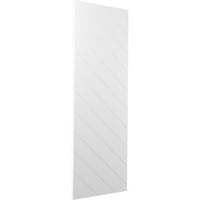 Ekena Millwork 12 W 27 H True Fit PVC Diagonal Slat Moderni stil Fiksni nosači, bijeli