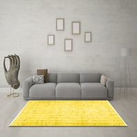 Pravokutni apstraktni žuti Moderni unutarnji tepisi tvrtke, 5' 7'