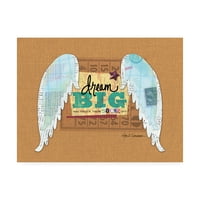 Zaštitni znak likovna umjetnost 'Dream Big Angel Wings' platno umjetnost Holli Conger