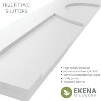 Ekena Millwork 15 W 68 H TRUE FIT PVC CENTER CIRGNS ARTS & CORTS FIKSNI BOLES TRENETSKE, Viridian Green