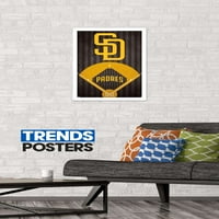 San Diego Padres - plakat s logotipom na zidu, 14.725 22.375