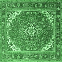Tradicionalne pravokutne perzijske prostirke u smaragdno zelenoj boji tvrtke, 6' 9'