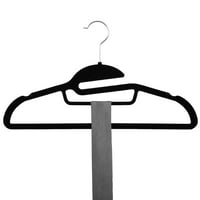 Pojednostavite plastičnu baršunastu vješalicu košulje u crnoj boji