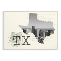 Dekor kuće u Teksasu, crno-bijela fotografija na krem papiru, razglednica, zidna ploča, Umjetnost