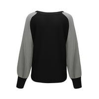 Rasprodaja A-listera Ženski top s dugim rukavima, labava majica s okruglim vratom, pulover, ugrađena pletena bluza s Raglan rukavima