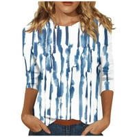 Majice dugih rukava za žene slatke grafičke majice bluze Ležerne osnovne majice plus veličine puloveri elegantne bluze za žene