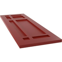 Ekena Millwork 12 W 74 H True Fit Pvc San Juan Capistrano Misija Misija Stil Fiksni montirani roleri, vatra crvena