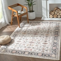Tepisi tamno sivi Vintage perzijski tepih podna obloga sklopivi tanki tepih tradicionalni cvjetni tepih za kupaonicu, spavaću sobu,