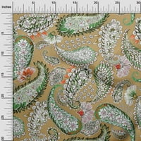 svijetlosmeđa tkanina azijski Paisle uzorak za šivanje rukotvorina otisci na tkanini širine dvorišta