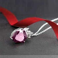 Princeza kraljica Kruna Ogrlice Za Djevojčice žensko srce kristalni privjesak ogrlica Rođendan nakit poklon za kćer unuke nećakinje