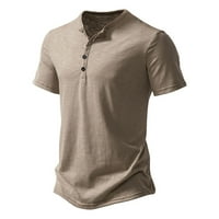 Ljetne majice kratkih rukava, muške Ležerne jednobojne majice kratkih rukava s okruglim vratom, majice, bluze