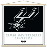 Zidni plakat s logotipom San Antonio Spurs u drvenom magnetskom okviru, 22.375 34