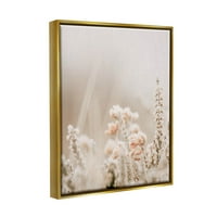 Stupell Industries osjetljivi cvjetovi s divljim cvjetovima fotografiraju metalno zlato plutajuće uokvireno platno Umjetnost tiskanog