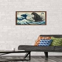 Zidni plakat Godzilla-veliki val, uokviren 14.725 22.375