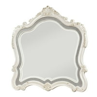Chantelino ogledalo u biserno bijeloj boji