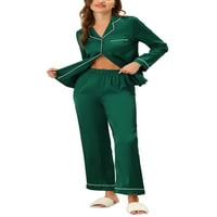 Jedinstveni prijedlozi Ženska odjeća za slobodno vrijeme vrhovi i hlače dugih rukava satenski kompleti pidžama za spavanje