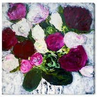 Cvjetni i botanički zidni umjetnički platneni cvjetni i botanički zidni otisci 'Claire Sower - Nova romansa' Florals - ružičasta,