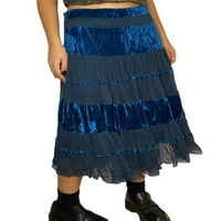 Ženska Vintage suknja s visokim strukom i visokim strukom s grafičkim uzorkom uska boho mješovita suknja duga Maksi ljuljačka suknja