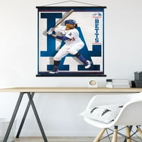 Zidni poster Los Angeles Dodgers - Mookie Betts u magnetskom okviru, 22.375 34