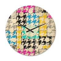 DesignArt 'Classic Pattern Hounds-TOOT' Moderni zidni sat iz sredine stoljeća