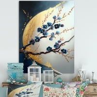 Dizajnerska umjetnost grana plave trešnje & platno zidna umjetnost