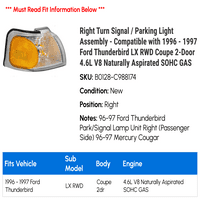Sklop parkirnog svjetla za desno skretanje-kompatibilan s - - - - 2-vrata 4,6-litreni plin u obliku slova u - - - - - - - - - - -