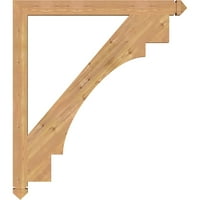 Ekena Millwork 1 2 W 42 D 48 H Merced Arts & Crafts Smooth Bracket, zapadni crveni cedar