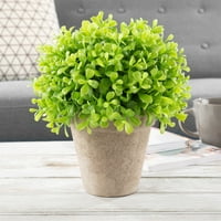 Umjetno boksow topiary- 9â ”Okrugli lončano ukrasno zelenilo za unutarnju upotrebu, realni PE plastični grm, kuća i uredski ukras