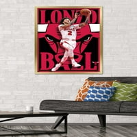 Zidni plakat Chicago Bulls-Lonzo Ball, uokviren 22.375 34