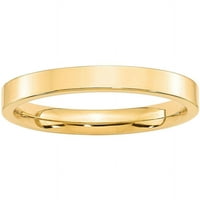 Primarno zlato, karatno žuto zlato, standardni ravni prsten za udobnost, veličina 5
