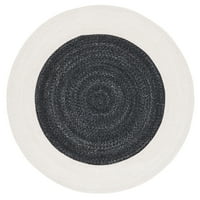 Pletena Celinda Confetti obrubljena prostirka, crna bjelokosti, 4 '4' krug