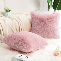 Jedinstvene ponude fau krzneni shaggy ukrasni jastučni jastuk pokrivača ružičasta 20 20