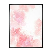 Sažetak prskanja ružičastih cvjetova uokvirio sam slikanje platna umjetnički tisak
